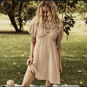 NWOT Doen Baudoin Dress - peachy pink silk